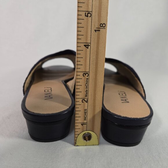 VANELi Finn Minimalist Comfort Blue Stretch Knit Open Toe Heels Size 9.5M New! - Picture 16 of 16